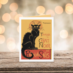 Chat Noir Théophile Steinlen Folded Greeting Card