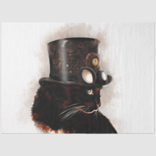 Chat Steampunk Tissue Paper