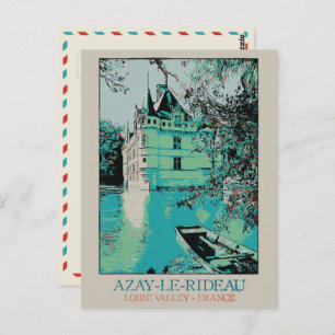 Chateau Azay-le-Rideau in the Loire valley, France Postcard