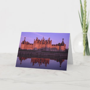 Chateau Chambord at sunset, Loire Valley, France Holiday Card