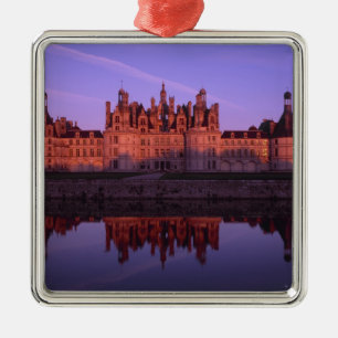 Chateau Chambord at sunset, Loire Valley, France Metal Tree Decoration