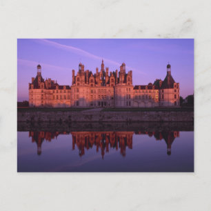 Chateau Chambord at sunset, Loire Valley, France Postcard