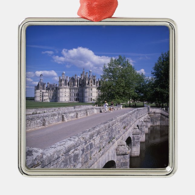 Chateau Chambord, Loire Valley, France Metal Tree Decoration (Front)