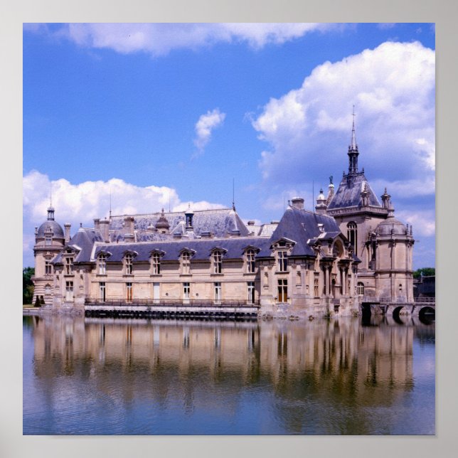 Chateau Chantilly, Oise, France Poster (Front)
