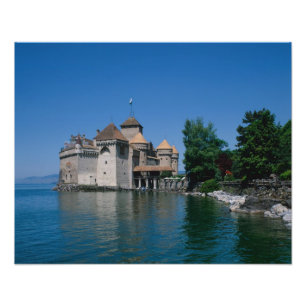 Chateau Chillon, Lake Geneva, Vaud Canton, Photo Print