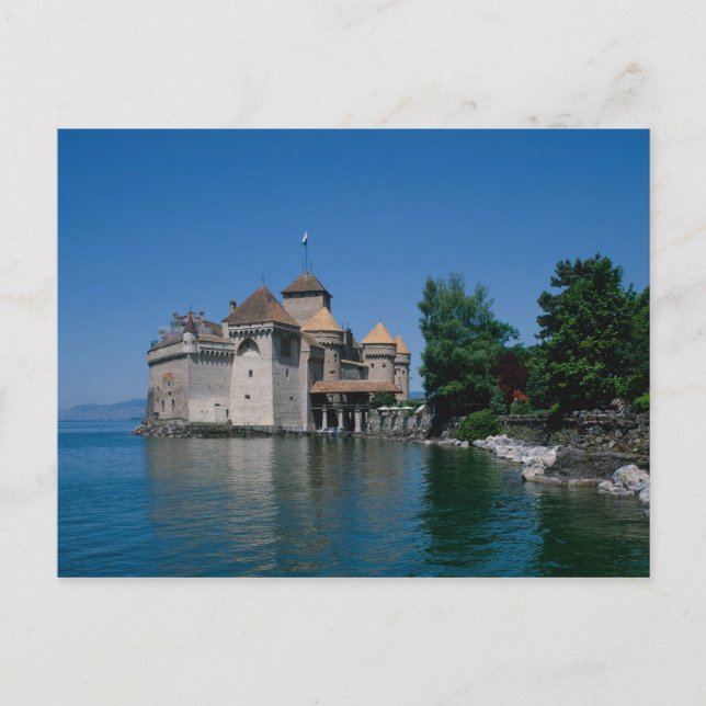 Chateau Chillon, Lake Geneva, Vaud Canton, Postcard (Front)
