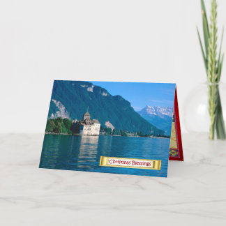 Chateau chinon, Lake Geneva 2 Holiday Card