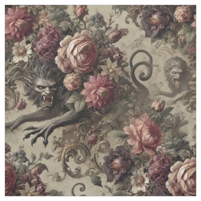 Château des Loups – Gothic Statement Tile Fabric (Swatch)