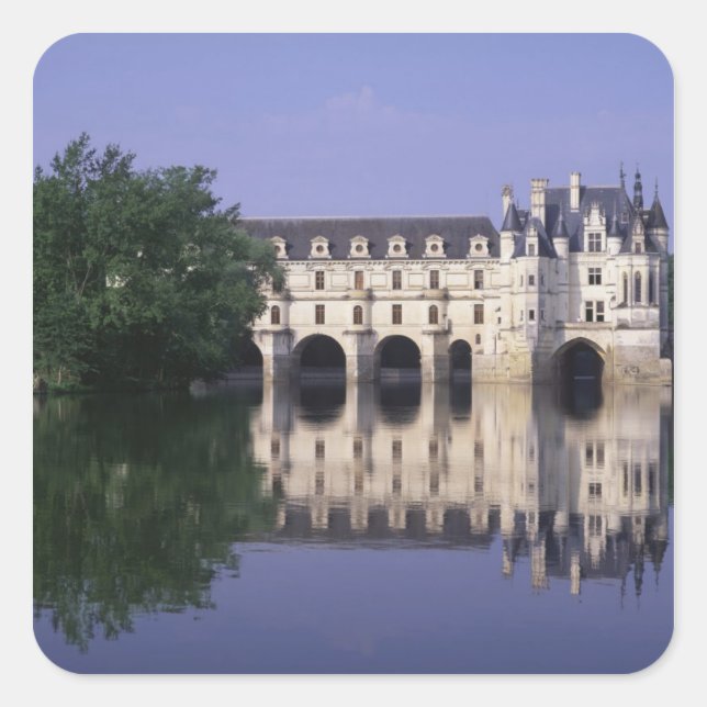 Chateau du Chenonceau, Loire Valley, Square Sticker (Front)