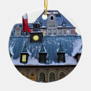 Chateau Frontenac, Quebec, Canada Ceramic Ornament