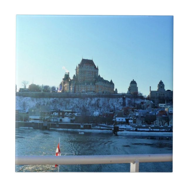 Chateau Frontenac, Quebec, Canada Ceramic Tile (Front)