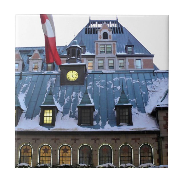 Chateau Frontenac, Quebec, Canada Ceramic Tile (Front)