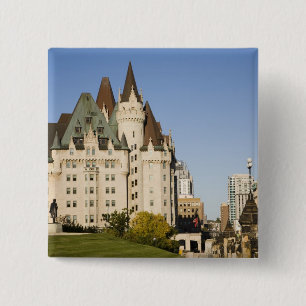 Chateau Laurier Hotel in Ottawa, Ontario, Canada 2 15 Cm Square Badge