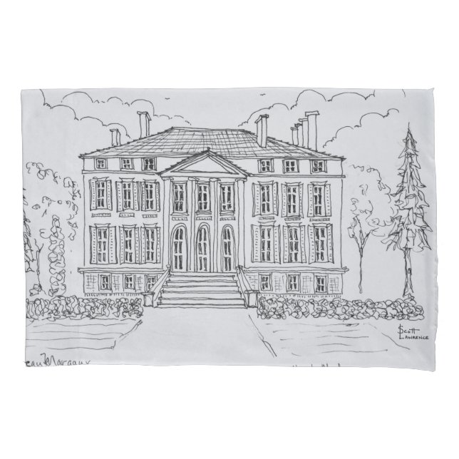 Chateau Margaux | Bordeaux, France Pillowcase (Front-Left)