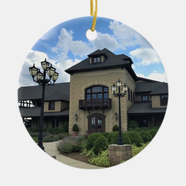 Chateau Morrisette Winery, Floyd, Virginia Ceramic Ornament (Front)