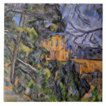 Chateau Noir by Paul Cezanne Ceramic Tile<br><div class="desc">Chateau Noir,  famous painting by Paul Cezanne,  1904.</div>