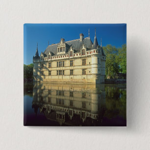 Chateau of Azay-le-Rideau, Indre-et-Loire, 15 Cm Square Badge