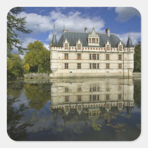 Chateau of Azay-le-Rideau, Indre-et-Loire, 4 Square Sticker