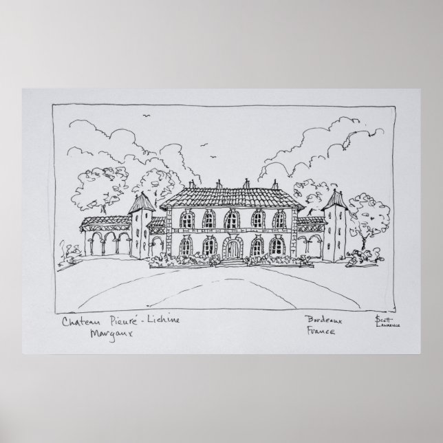 Chateau Prieure-Lichine, Margaux, Bordeaux Poster (Front)