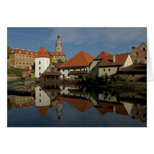 Chateau tower, Vltava River, Cesky Krumlov,