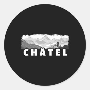 Châtel France Mountain Biking Mtb Cycling Classic Round Sticker