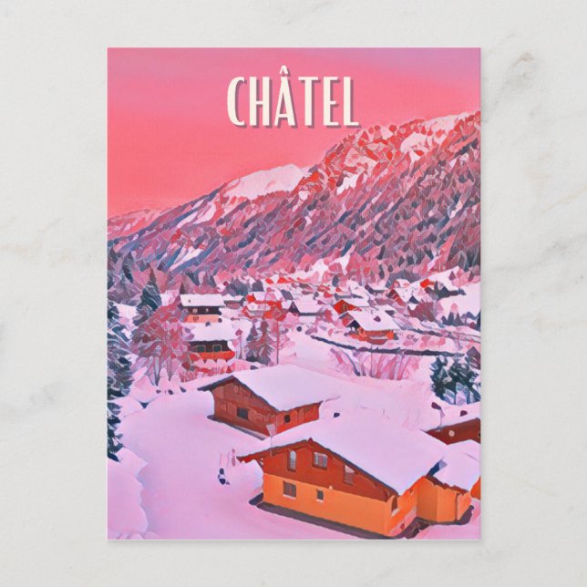 Châtel Ski Resort Postcard (Front)