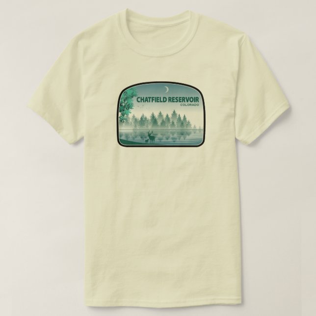 Chatfield Reservoir Colorado Deer T-Shirt (Design Front)