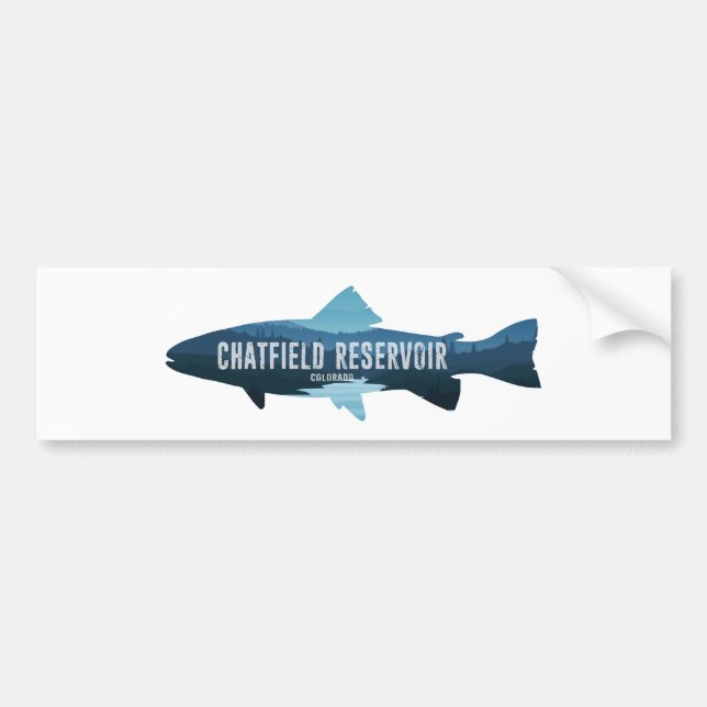Chatfield Reservoir Colorado Fish Bumper Sticker (Front)