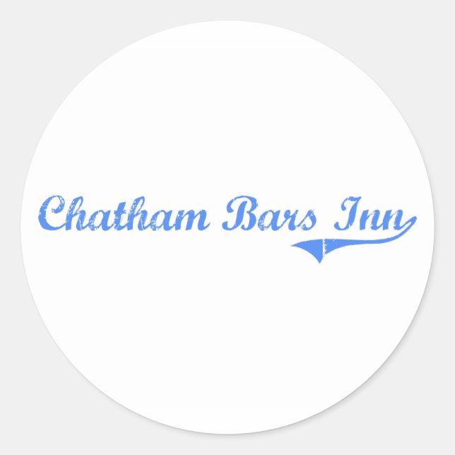 Chatham Bars Inn Massachusetts Classic Design Round Sticker (Front)