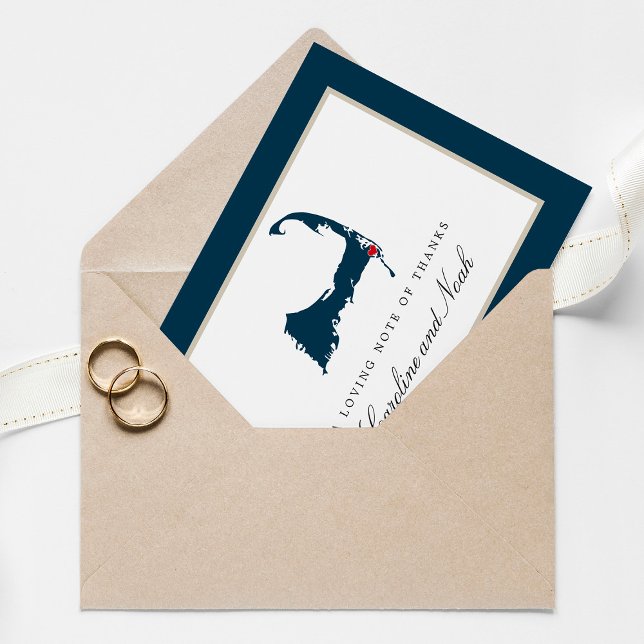 Chatham Cape Cod Blue Wedding Thank You Card (Creator Uploaded)
