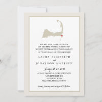 Chatham Cape Cod Map with heart | Wedding