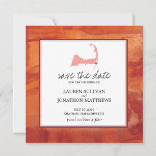 Chatham Cape Cod Ocean Watercolor Save the Date