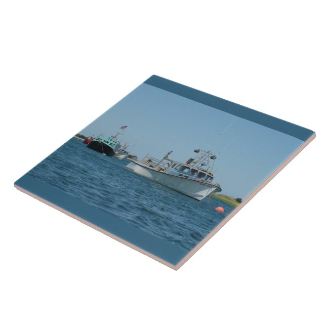 Chatham Harbour Boats Ceramic Tile (Side)