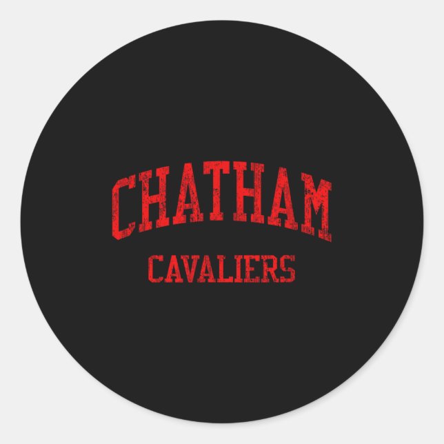 Chatham High School Hs Chatham Classic Round Sticker (Front)