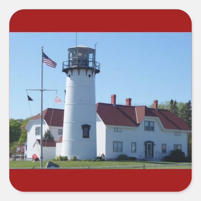 Chatham Light Square Sticker (Front)