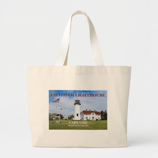 Chatham Lighthouse Cape Cod Massachusetts Tote Bag (Front)