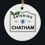 Chatham MA Ceramic Tree Decoration<br><div class="desc">Celebrate your hometown memories year after year.</div>