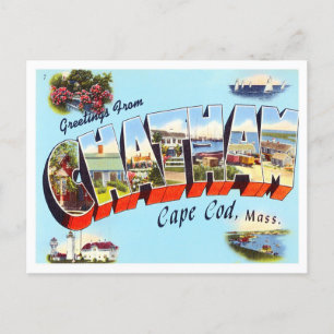 Chatham, Massachusetts Vintage Big Letters Postcard