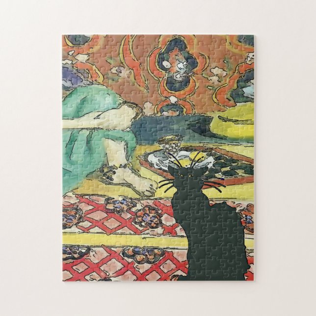 ChatNoir on Floor Jigsaw Puzzle (Vertical)