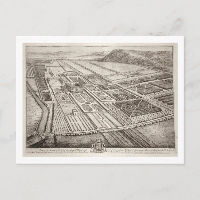 Chatsworth House, seat of William Cavendish (1640- Postcard (Front)