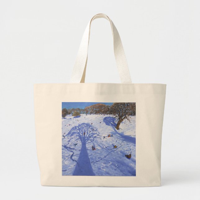 Chatsworth winter tree shadows 2013 large tote bag (Front)