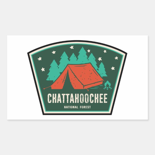 Chattahoochee National Forest Camping Rectangular Sticker (Front)