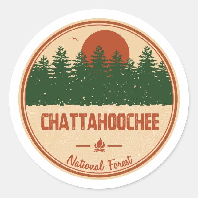 Chattahoochee National Forest Classic Round Sticker (Front)