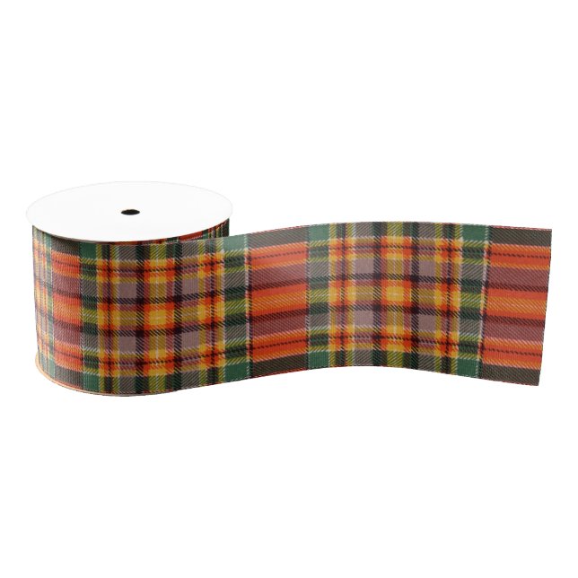 Chattan clan Plaid Scottish tartan Grosgrain Ribbon (Spool)