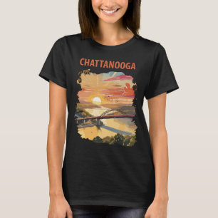 Chattanooga Bridge Sunset Orange Travel T-Shirt