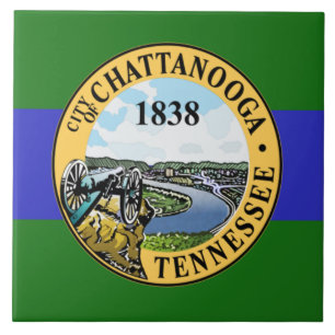 Chattanooga city flag ceramic tile