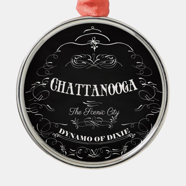 Chattanooga City Tennessee Art  - The Scenic City Metal Ornament (Front)