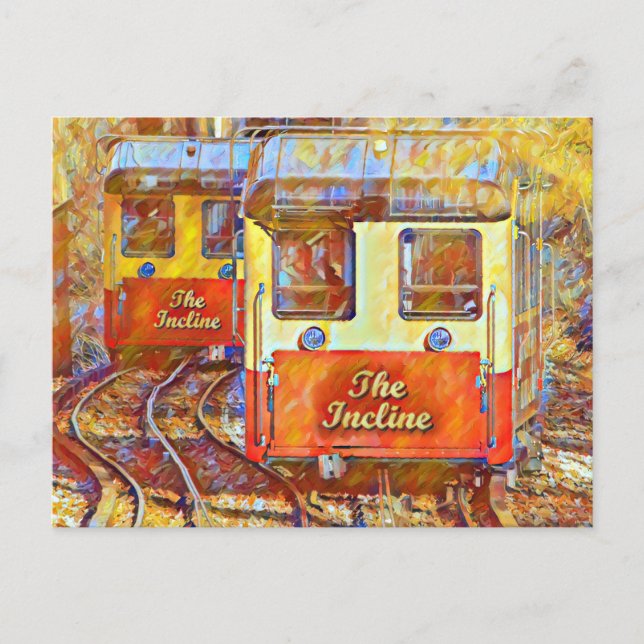 Chattanooga Incline Railway Midpoint Painting Postcard (Front)