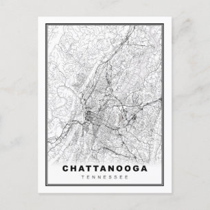 Chattanooga Map Postcard