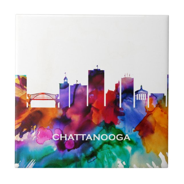 Chattanooga Skyline Ceramic Tile (Front)